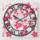 Recherche de fleur rouge horloges Pour tous