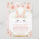 Recherche de lapin de pâques mignon invitations Rose
