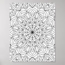 Recherche de mandala noir blanc posters Coloration adulte