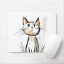 Recherche de chat doux tapis souris Illustration de chat mignon