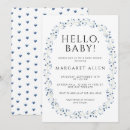Recherche de bonjour bébé invitations Bleu