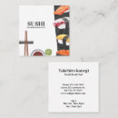Recherche de chef asiatique cartes visite Sushi