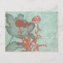 Recherche de arrière plan rouge cartes postales Floral
