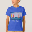 Recherche de bateau enfant tshirts Bleu