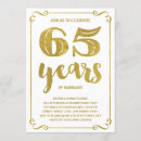 Recherche de 65 ans mariage cartes invitations Élégant