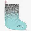 Recherche de turquoise chaussette de noël Monogramme