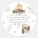 Recherche de marshmallow autocollants Feu de camp