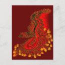 Recherche de dragon rouge chinois cartes postales Feu