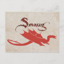 Recherche de cinq cartes postales Smaug