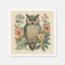 Recherche de hibou bleu serviettes Vintage