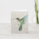 Recherche de peinture colibri vœux cartes Vol
