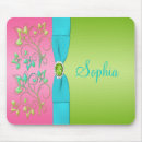 Recherche de rose floral mousepads Vert