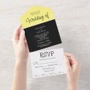 Recherche de jaune et noir mariage invitations De