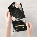Recherche de black gold floral mariage invitations Noir