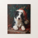 Recherche de border collie puzzles Noir et blanc