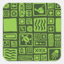 Recherche de visage abstrait autocollants Fleurs