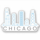 Recherche de chicago skyline autocollants Ville