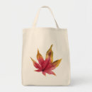 Recherche de feuille rouge sacs Peint à la main