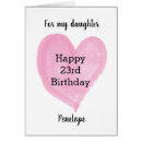 Recherche de 23ème anniversaire cartes Fille