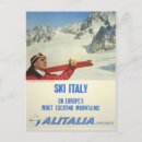 Recherche de ski vintage cartes postales Italie