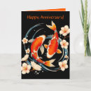 Recherche de poissons koi vœux cartes Illustration