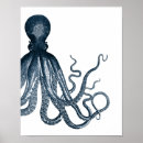 Recherche de poulpe bleu posters Rétro