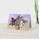 Recherche de lilas et blanc vœux cartes Violet