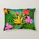 Recherche de fleurs tropicales coussins Noir