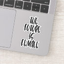 Recherche de citation féministe autocollants Typographie