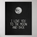 Recherche de love you to the moon posters Noir et blanc