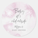 Recherche de dehors autocollants Baby shower d'hiver