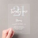 Recherche de vingt et un invitations Minimaliste
