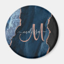 Recherche de bleu chic magnets Monogramme