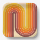 Recherche de années 70 rétro assiettes Vintage