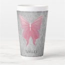 Recherche de papillon sur le rose tasses Pour elle