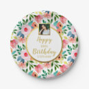 Recherche de motif coloré assiettes en papier Pour elle