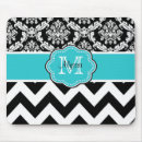 Recherche de pois turquoise tapis souris Monogramme