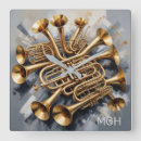 Recherche de instruments de musique horloges Trompette