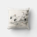 Recherche de grue japonaise coussins Vintage