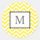 Recherche de chevron jaune et gris autocollants Monogramme