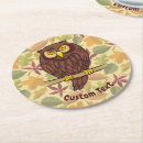 Recherche de dessin hibou dessous de verres Oiseau