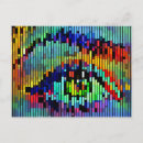 Recherche de lignes abstraites cartes postales Coloré