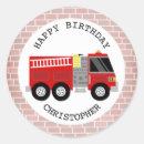 Recherche de par camion pompiers autocollants Fête d'anniversaire