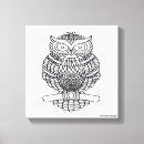 Recherche de dessin hibou toiles Oiseau