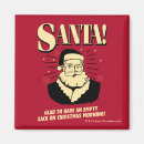 Recherche de père noël drôle magnets Rétro