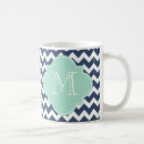 Recherche de chevron moderne tasses Monogrammé