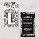 Recherche de monogramme floral cartes visite Monogrammé