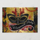 Recherche de masqué de bal invitations Rouge