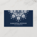 Recherche de fleurs bleues cartes visite Professeur de yoga