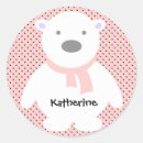 Recherche de pois rose et blanc autocollants Nom